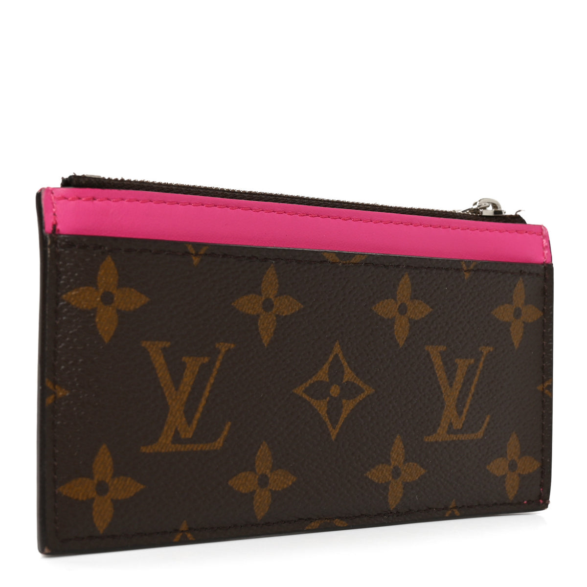 Monogram Calfskin Coin Card Holder Rose