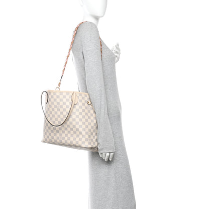 Louis Vuitton Damier Azur Braided Neverfull MM Pink 2 of 10