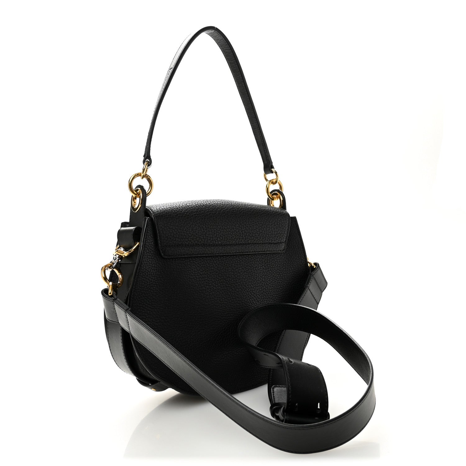 Chloe Grained Calfskin Large Tess Bag Black 3 of 9