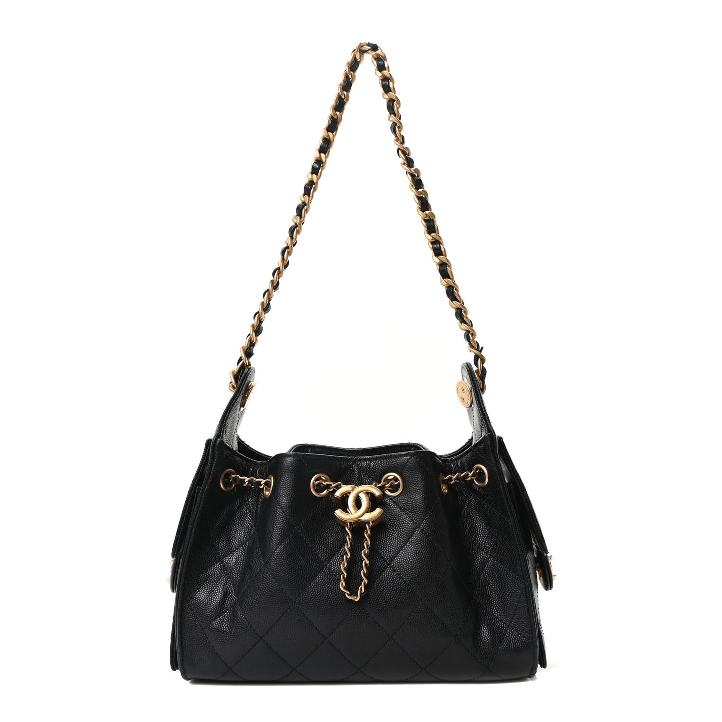 Caviar Quilted Mini Chanel 25 Handbag Black