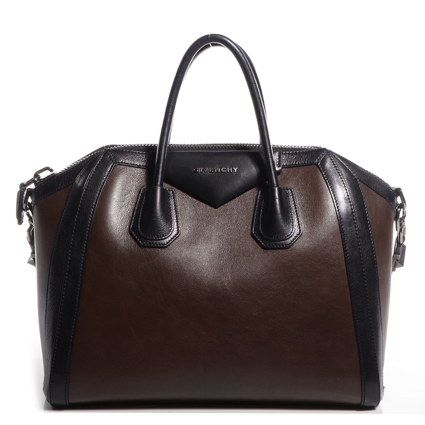Calfskin Medium Bi-Color Antigona Brown Black