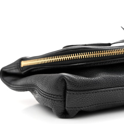 Alexander McQueen Grainy Calfskin Padlock Skull Clutch Black 8 of 11