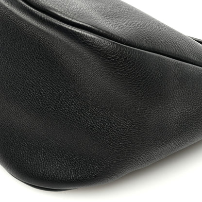The Row Grained Calfskin Large Slouchy Banana Bag Black 9 of 9