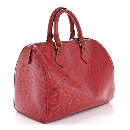 Louis Vuitton Epi Speedy 25 Castillan Red 3 of 12