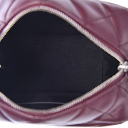 Saint Laurent Calfskin Y Quilted Monogram Small Loulou Bowling Bag Rouge Legion 5 of 9