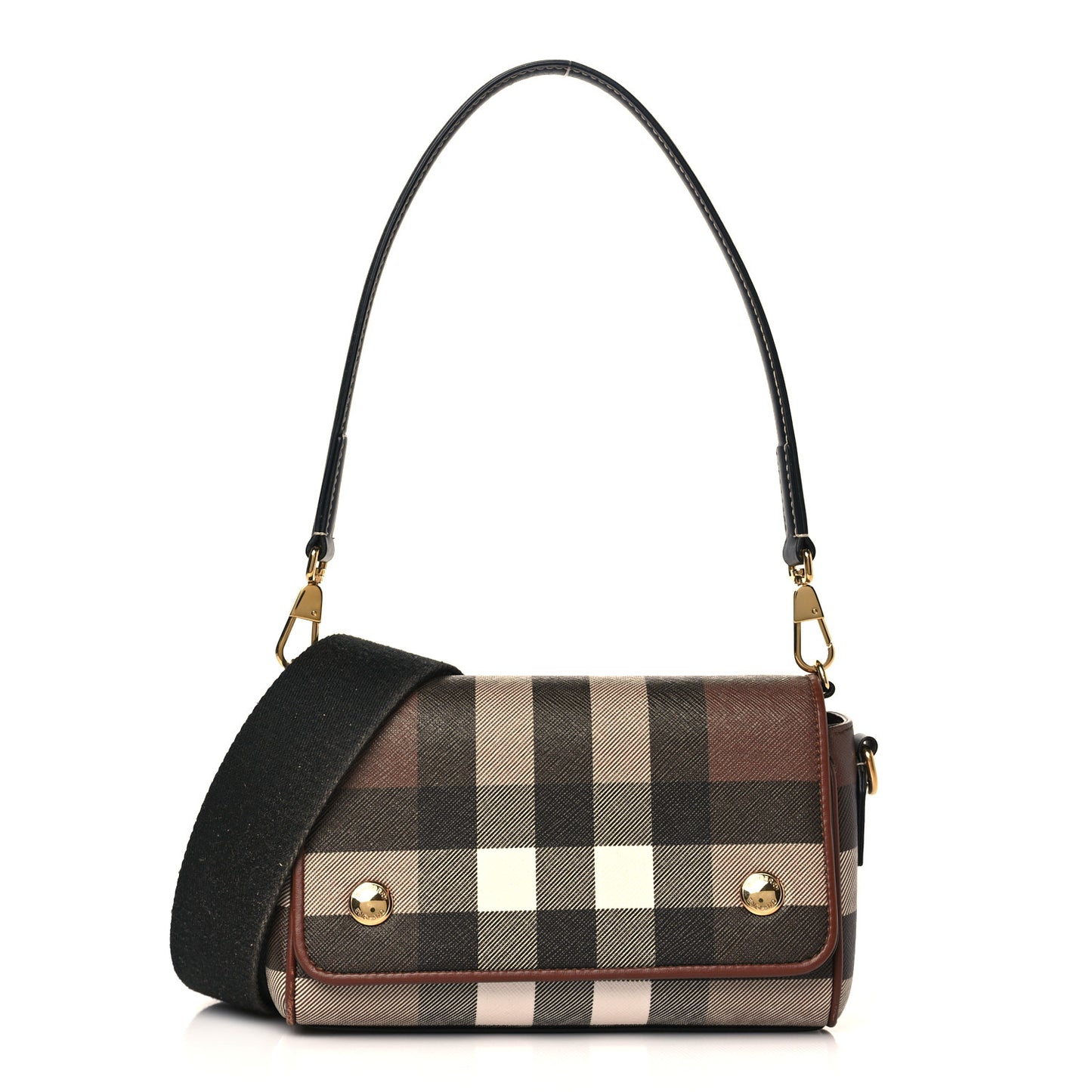 E-canvas Check Dorset Crossbody Dark Birch Brown