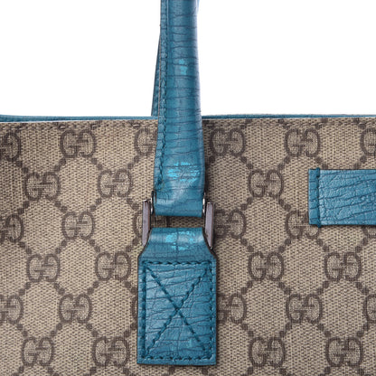 Gucci GG Plus Monogram Small Vertical Tote Turquoise 24 of 26