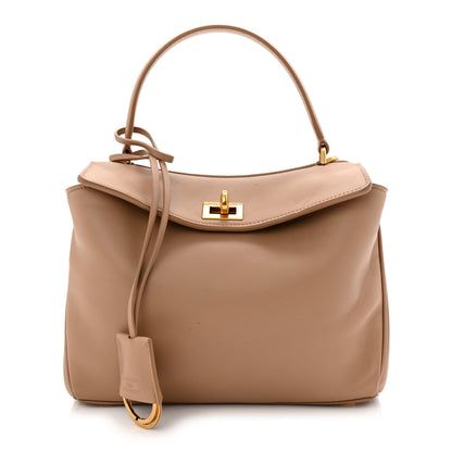 Balenciaga Natural Smooth Calfskin Mini Rodeo Top Handle Handbag Latte 1 of 11