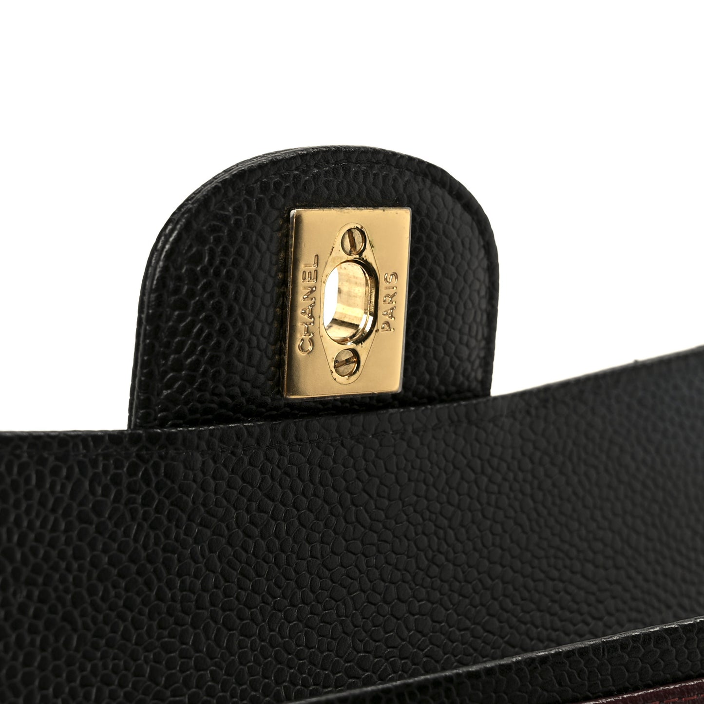 Caviar Quilted Small Double Flap Black