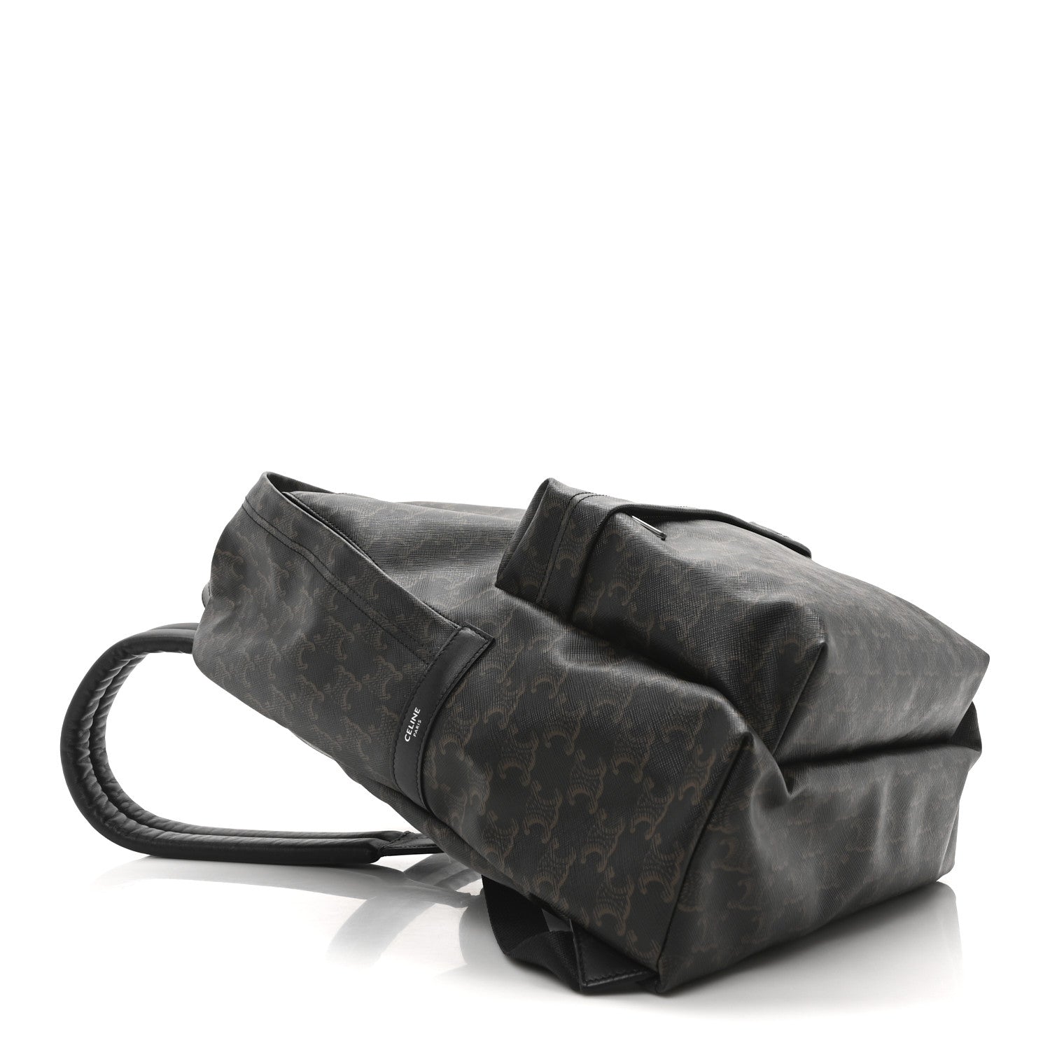 Celine Triomphe Canvas XL Calfskin Backpack Black 4 of 9
