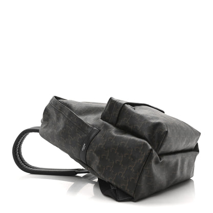 Celine Triomphe Canvas XL Calfskin Backpack Black 4 of 9