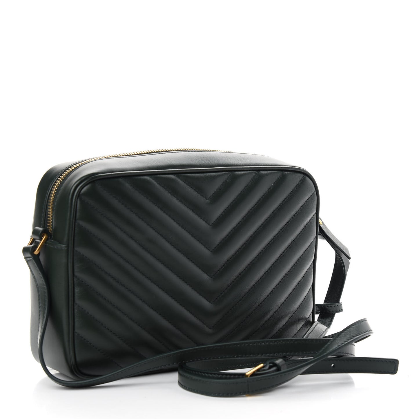 Calfskin Matelasse Monogram Lou Camera Bag Military Green