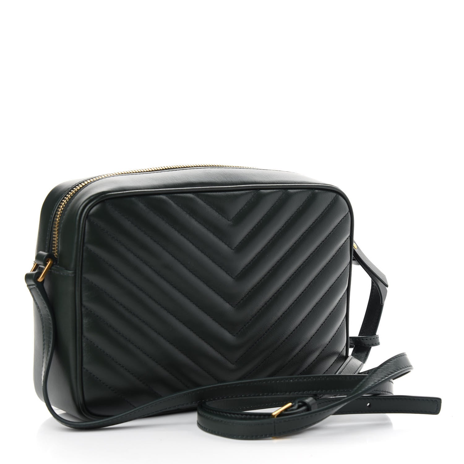 Saint Laurent Calfskin Matelasse Monogram Lou Camera Bag Military Green 3 of 10