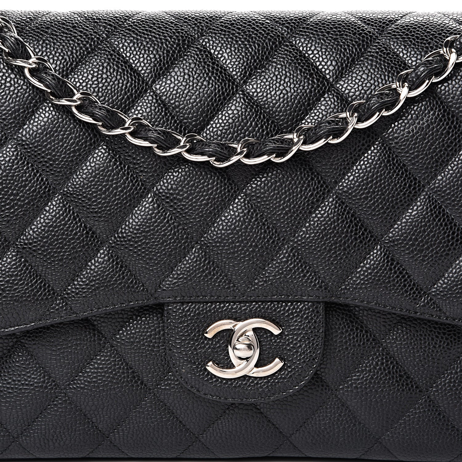 Chanel Caviar Quilted Jumbo Double Flap Black 7 of 10