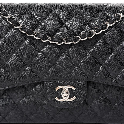 Chanel Caviar Quilted Jumbo Double Flap Black 7 of 10