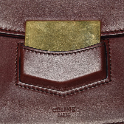 Celine Natural Calfskin Medium Trotteur Burgundy 6 of 7