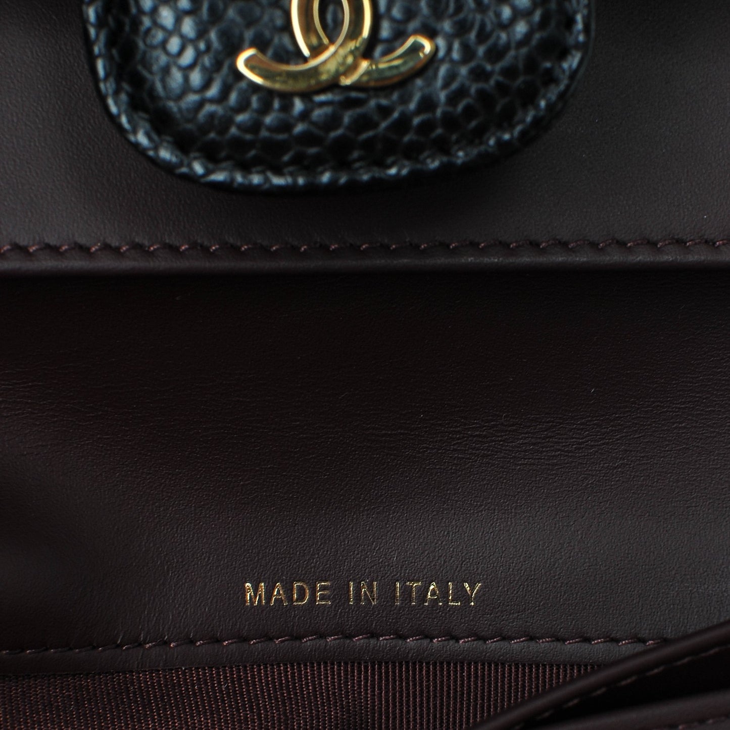 Caviar Quilted Long Flap Wallet Black