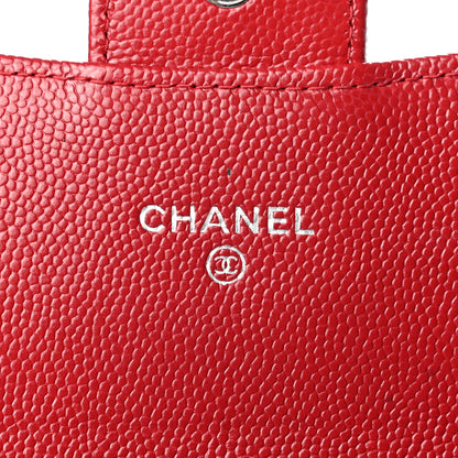 Chanel Caviar Quilted Large Gusset Flap Wallet Red 7 of 8