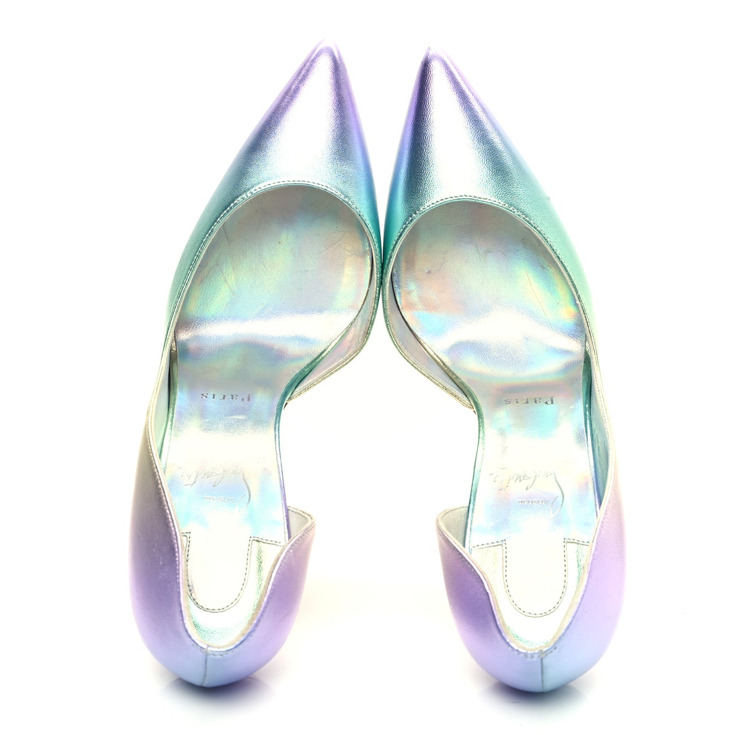 Iridescent Nappa Lam Licorne Iriza 100 Pumps 39.5 Multicolor