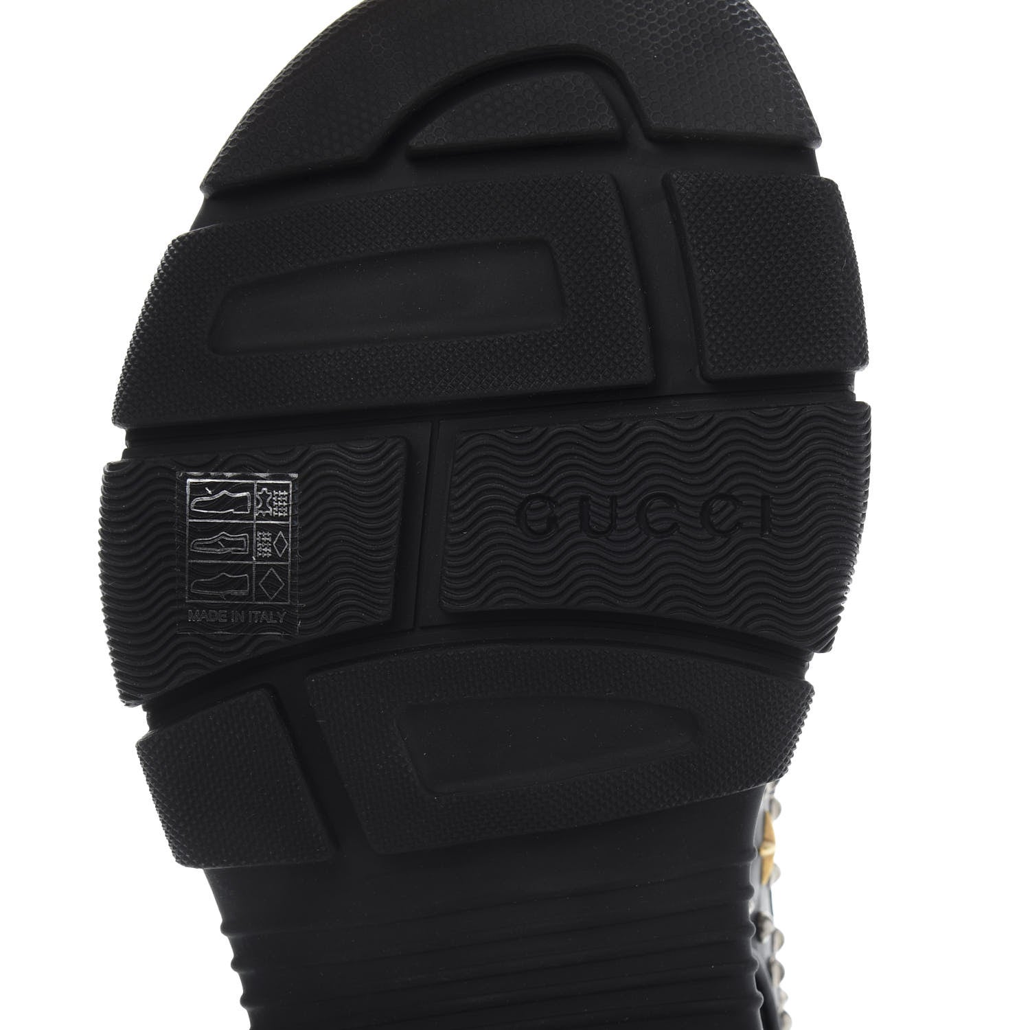 Gucci Nappa Mesh Studded Mens Aguru Sandals 9 Black 7 of 8