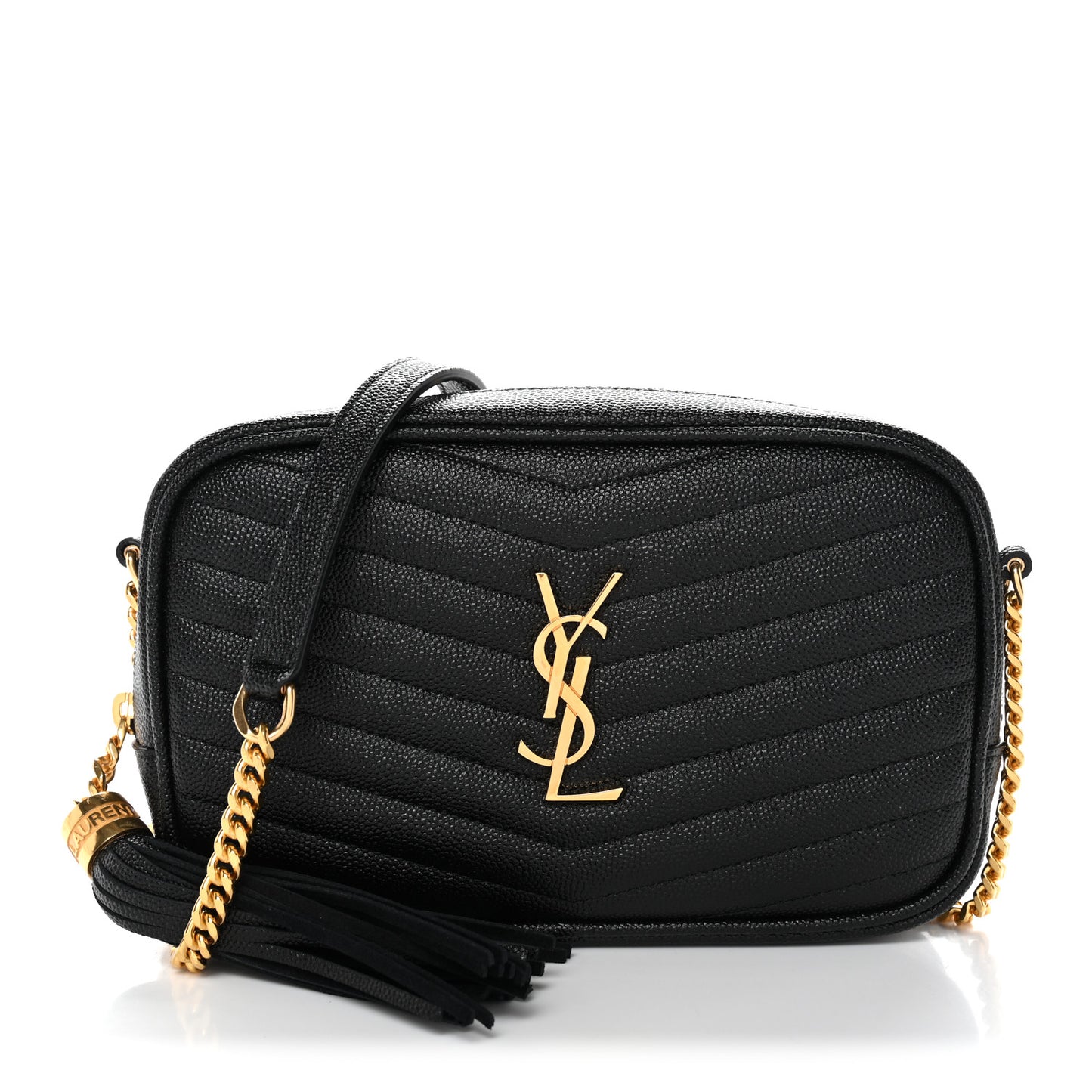 Grain De Poudre Matelasse Monogram Mini Lou Camera Bag Black