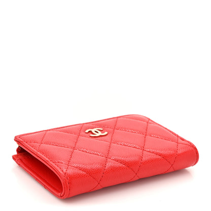 Chanel Caviar Quilted Zipped Key Holder Case Red 4 of 8