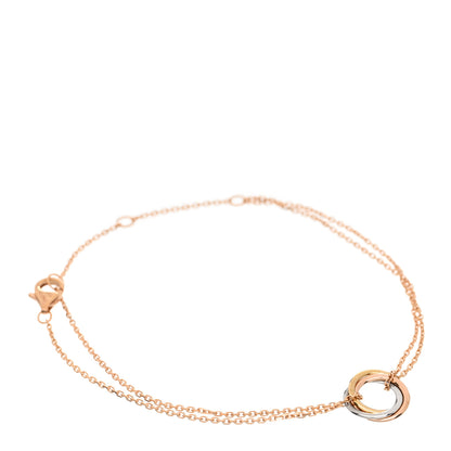Cartier 18K Pink Yellow White Gold Trinity Bracelet 1 of 4
