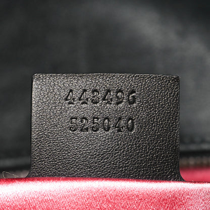 Gucci Velvet Matelasse Loved Embroidered Medium GG Marmont Shoulder Bag Black 7 of 10