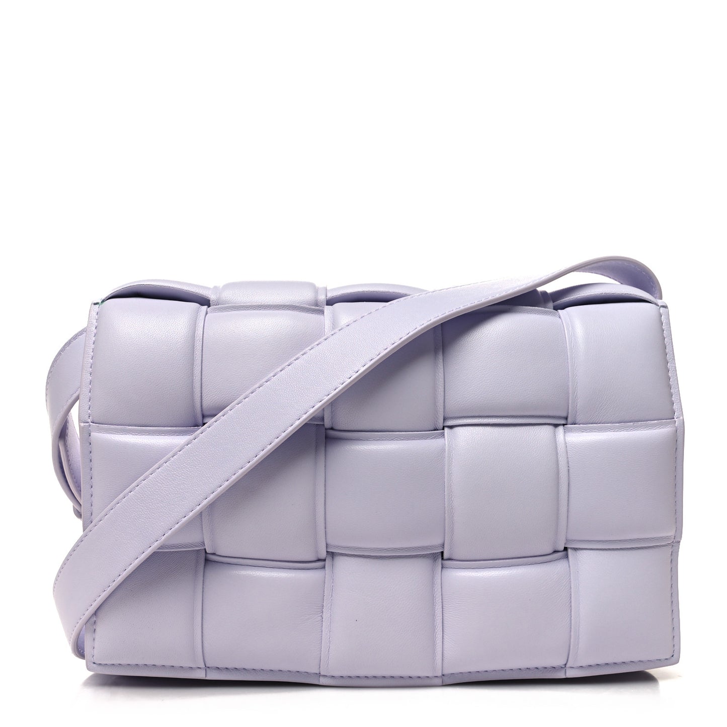 Nappa Maxi Intreccio Padded Cassette Crossbody Bag Mirth Washed