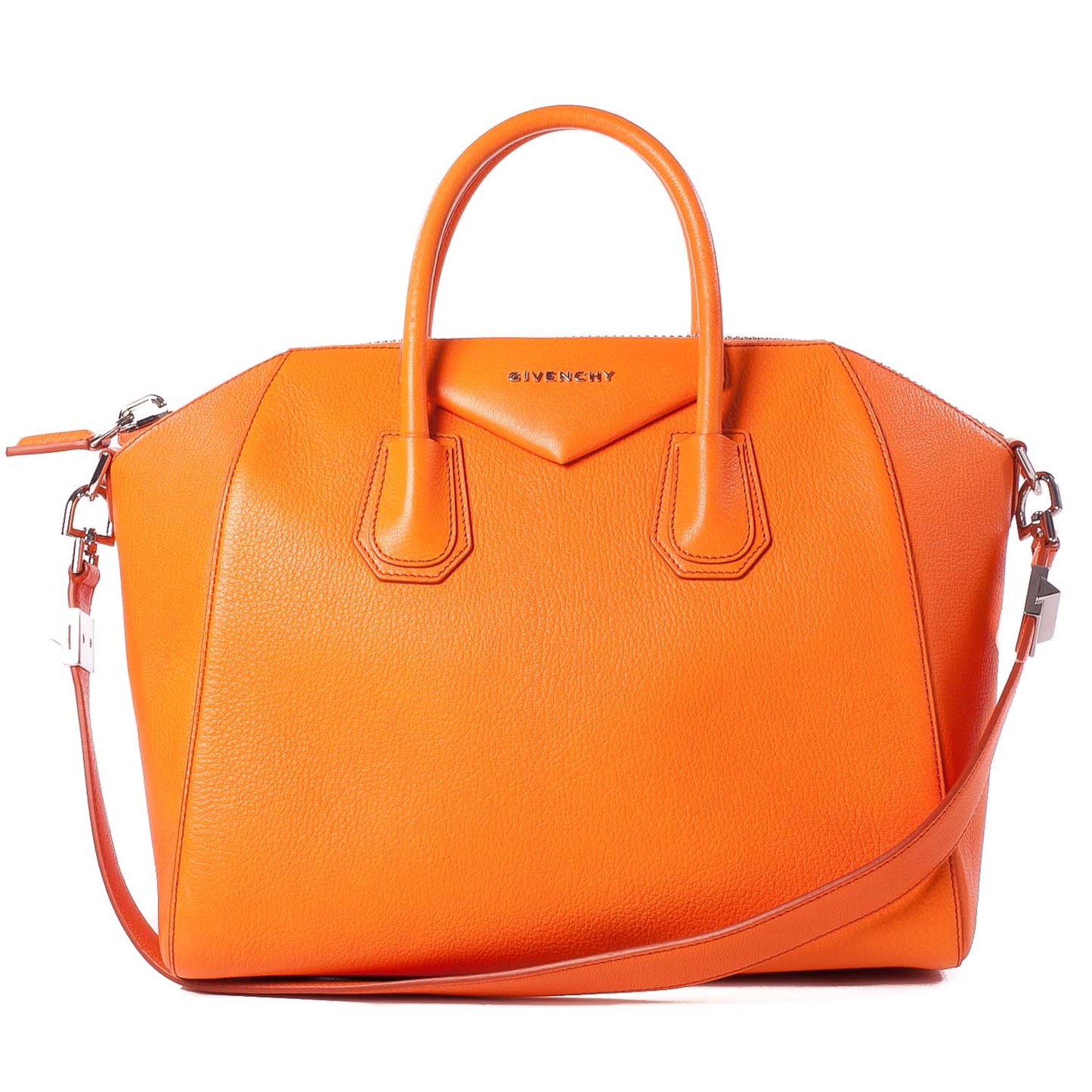 Goatskin Medium Antigona Orange