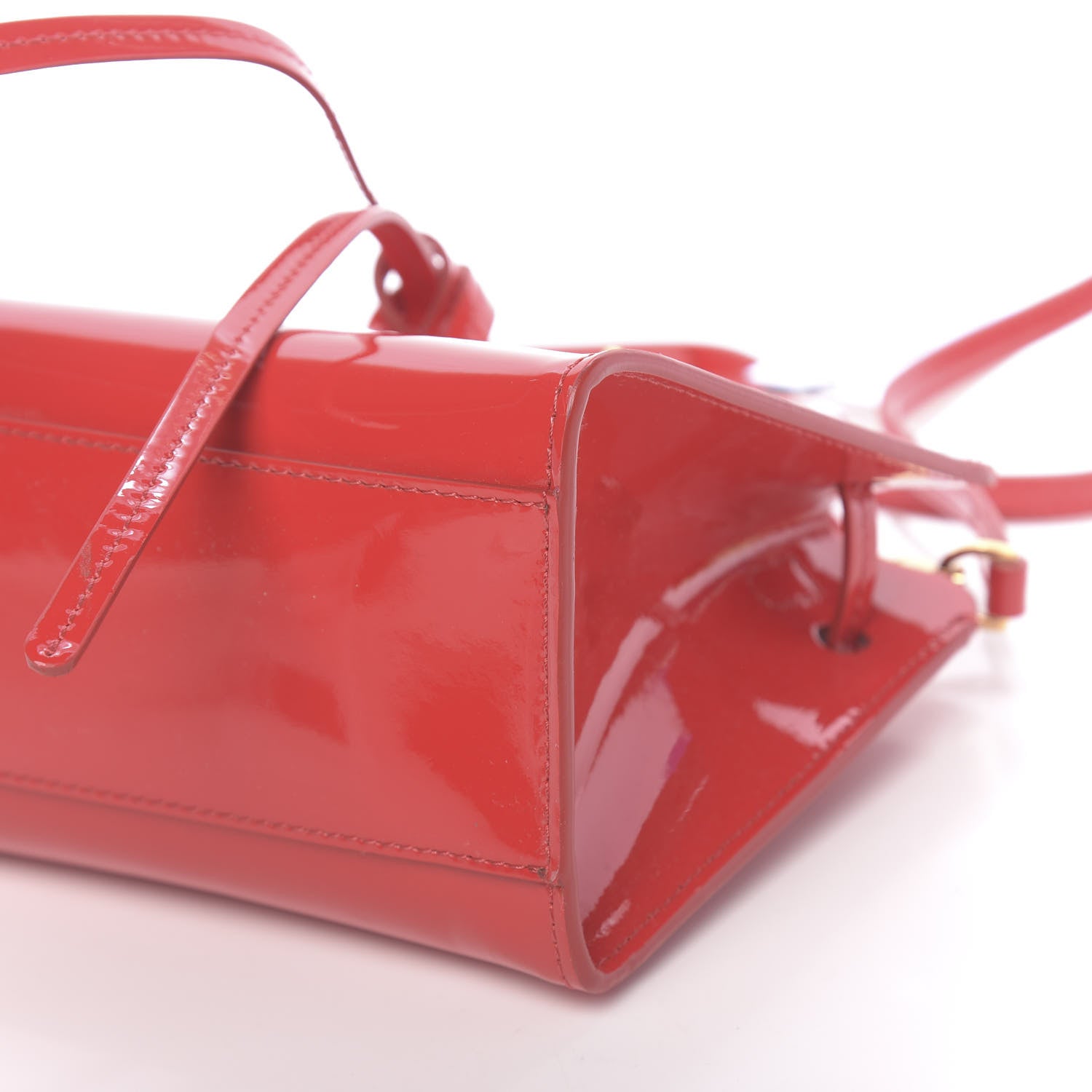 Mansur Gavriel Patent Mini Mini Sun Bag Flamma 11 of 11