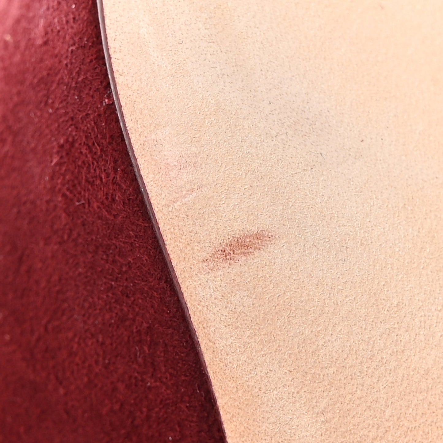 Suede Drift Cutout Peep Toe Ankle Boot 38.5 Burgundy