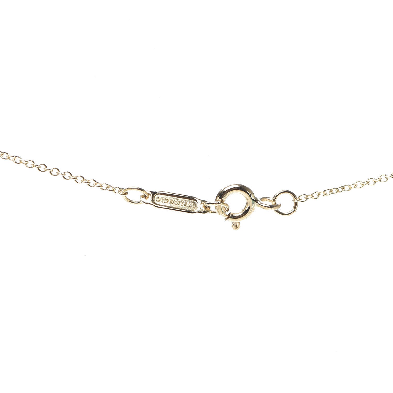 Tiffany 18K Yellow Gold Heart Key Pendant Necklace 5 of 6