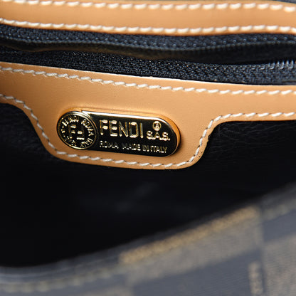Fendi Coated Canvas Checkered Crossbody Bag Tobacco Tan 5 of 7