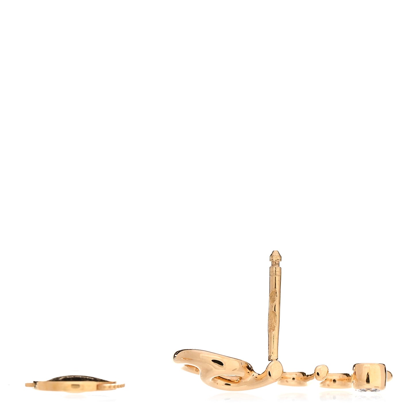18K Yellow Gold Diamond Oui Single Earring
