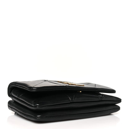 Saint Laurent Lambskin Patchwork Monogram Jamie Chain Wallet Black 3 of 9