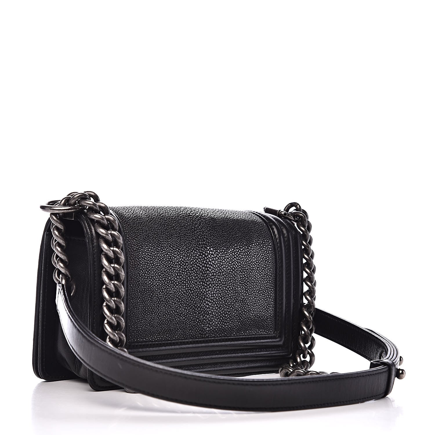 Chanel Galuchat Stingray Small Boy Flap Black 3 of 11