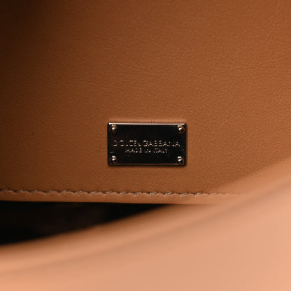 Dolce & Gabbana Calfskin Lucia Top Handle Bag Beige 6 of 9