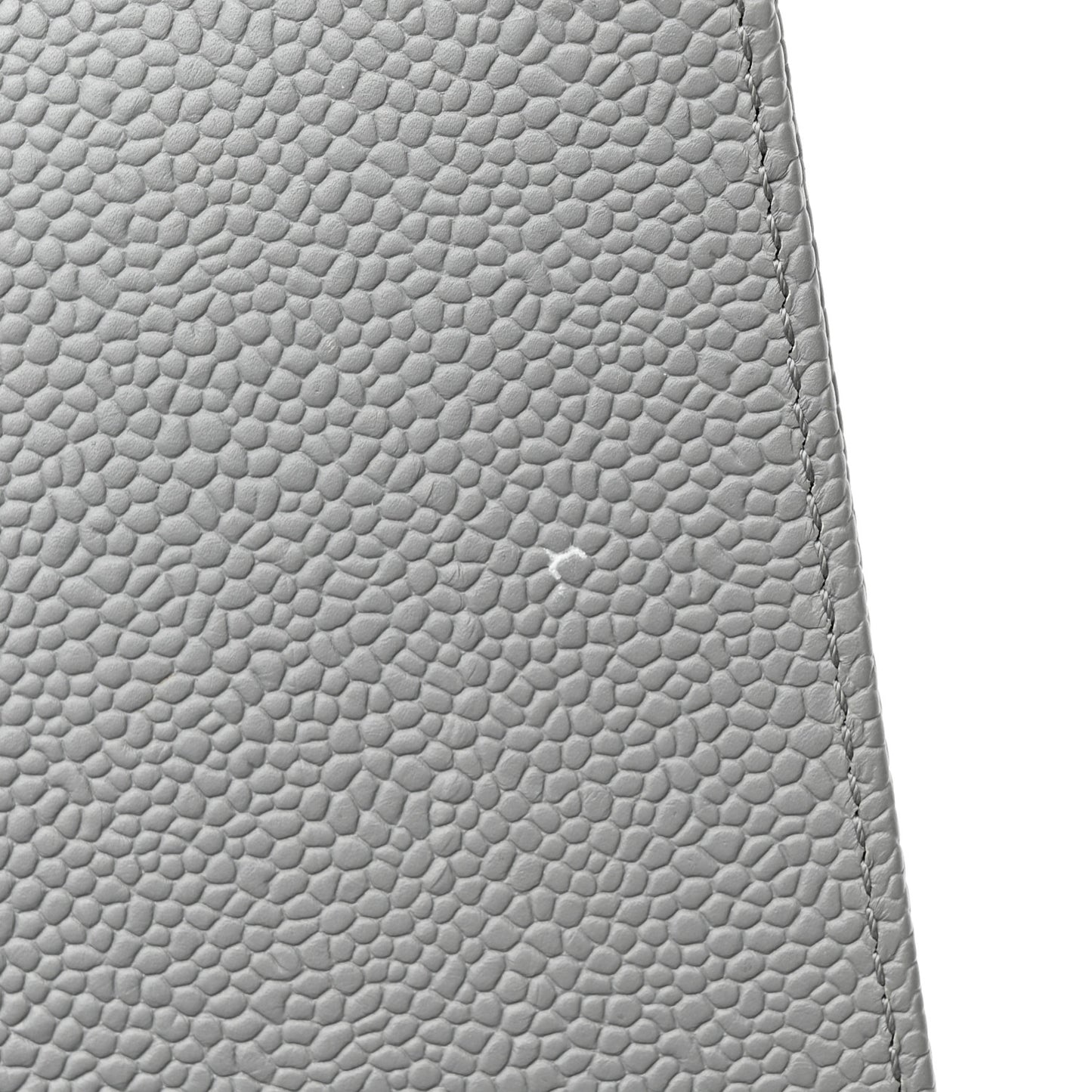 Caviar Chevron Quilted Medium Boy Flap Grey