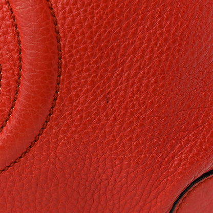 Gucci Pebbled Calfskin Medium Soho Chain Hobo Red 10 of 11