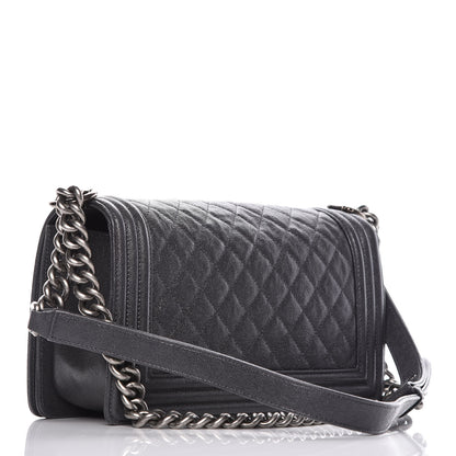 Chanel Caviar Quilted Medium Boy Flap Grey 3 of 10