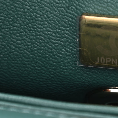 Chanel Caviar Quilted Extra Mini Coco Handle Flap Green 7 of 11