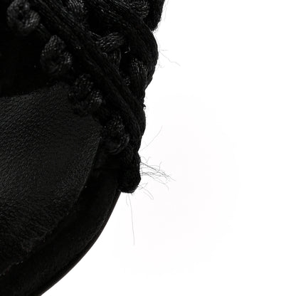 Christian Louboutin Suede Palma Macrame 100 Sandals 36 Black 8 of 11