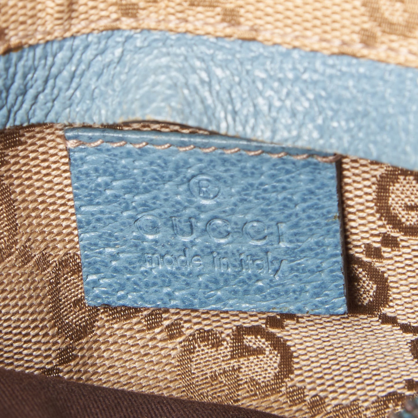 GG Monogram Web Double Pocket Belt Bag Blue