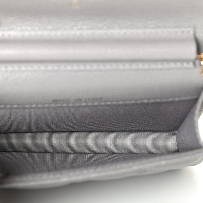 Chanel Caviar Quilted Miss Coco Clutch With Chain Grey 4 of 4