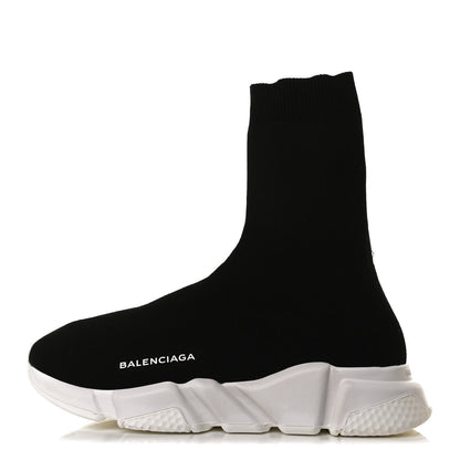 Balenciaga Neoprene Knit Womens Speed Sock Sneakers 39 Black White 1 of 10