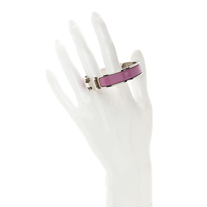 Hermes Enamel Narrow Clic Clac H Bracelet PM Rose Cendre 2 of 5