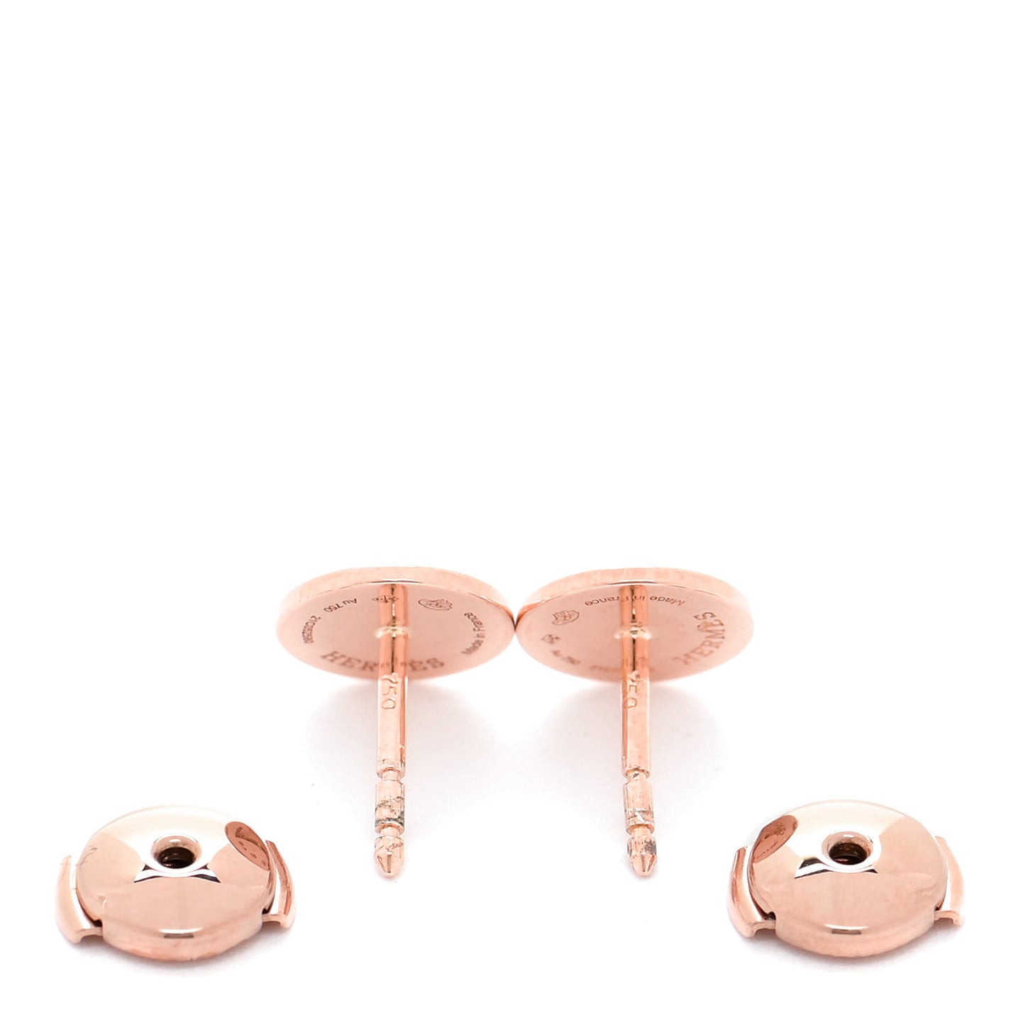 18K Rose Gold TPM Ex-Libris Stud Earrings
