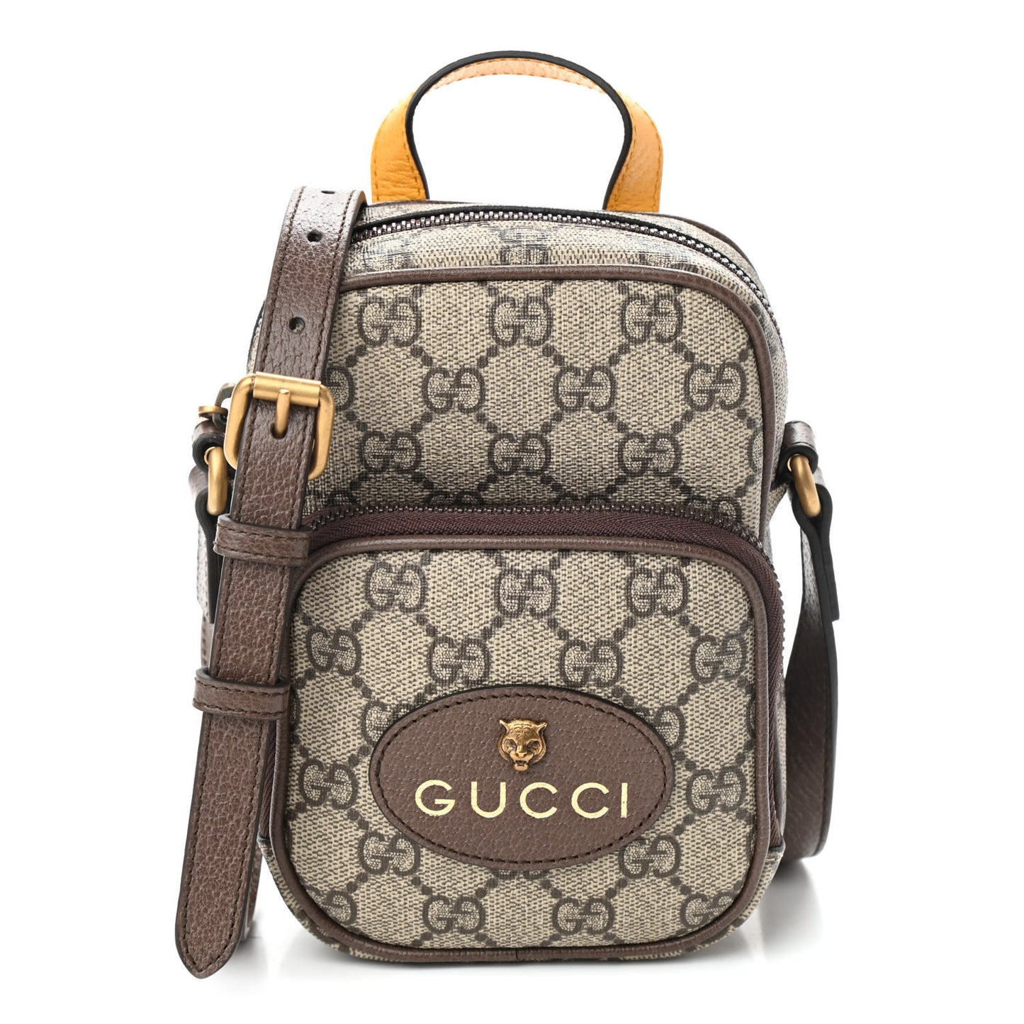 GG Supreme Monogram Mini Neo Vintage Double Zip Messenger Bag Beige New Acero Crop