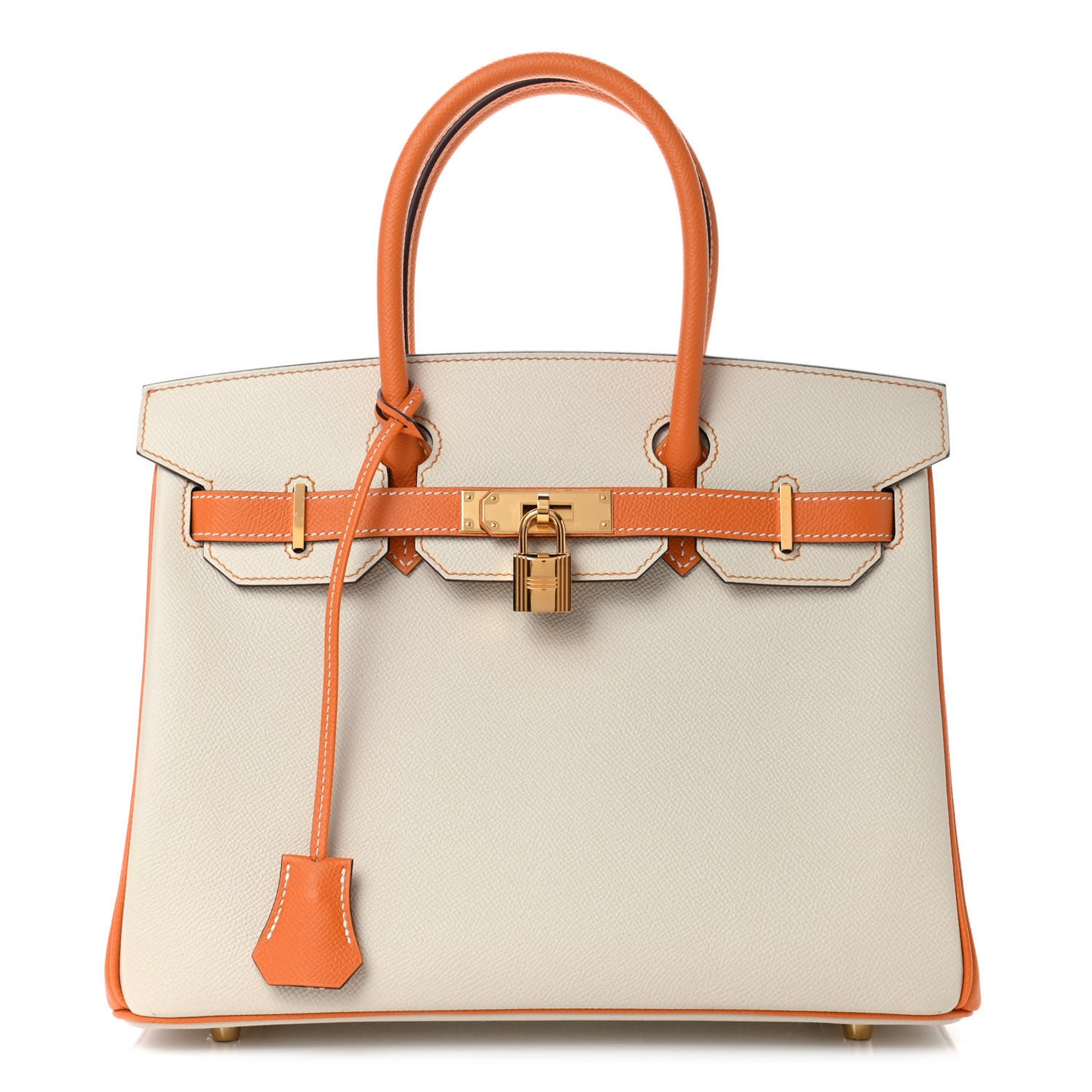 Epsom Horseshoe Birkin 30 Craie Abricot